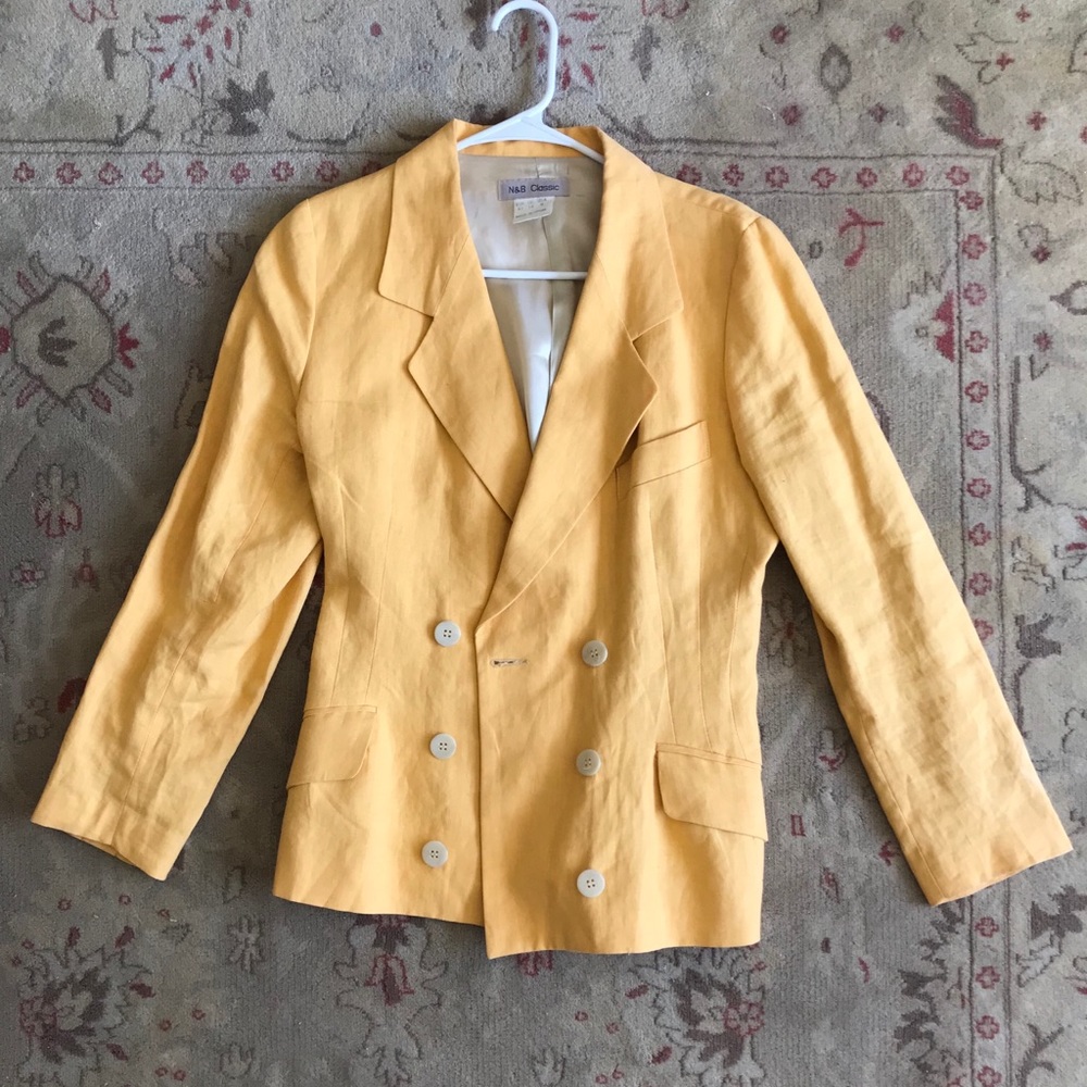 N&B Classic jacket suit women’s yellow vintage